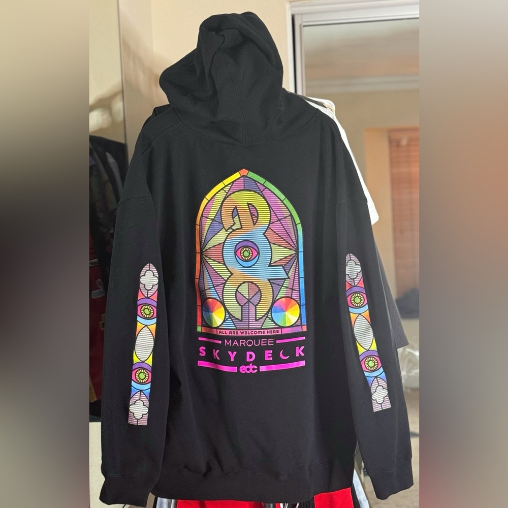 EDC LV Marquee Skydeck stained glass hoodie